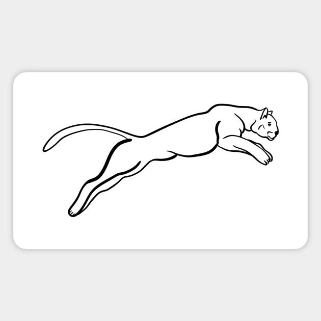 Stick figure panther Magnet by WelshDesigns